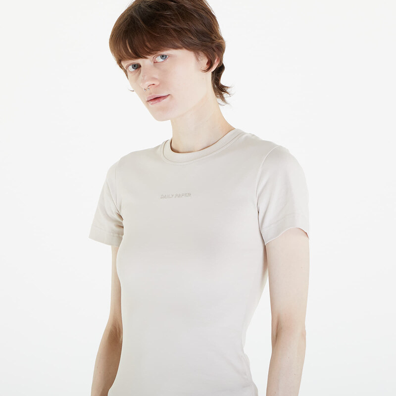 Dámské tričko Daily Paper Logotype Women Fitted Short Sleeve T-Shirt Moonstruck Beige