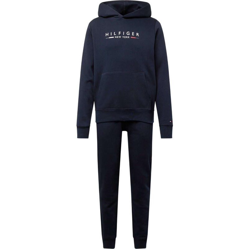 TOMMY HILFIGER Joggingová souprava marine modrá / červená / bílá