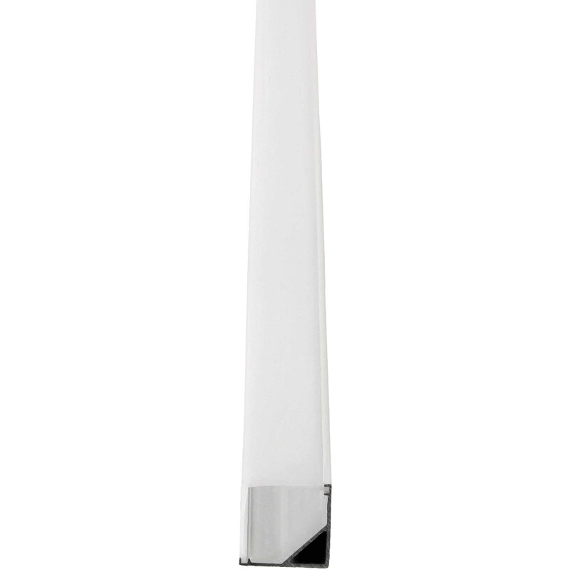 BERGE Rohový profil BRG-20 pro LED pásky, eloxovaný 1m + čtvercové opálové stínidlo