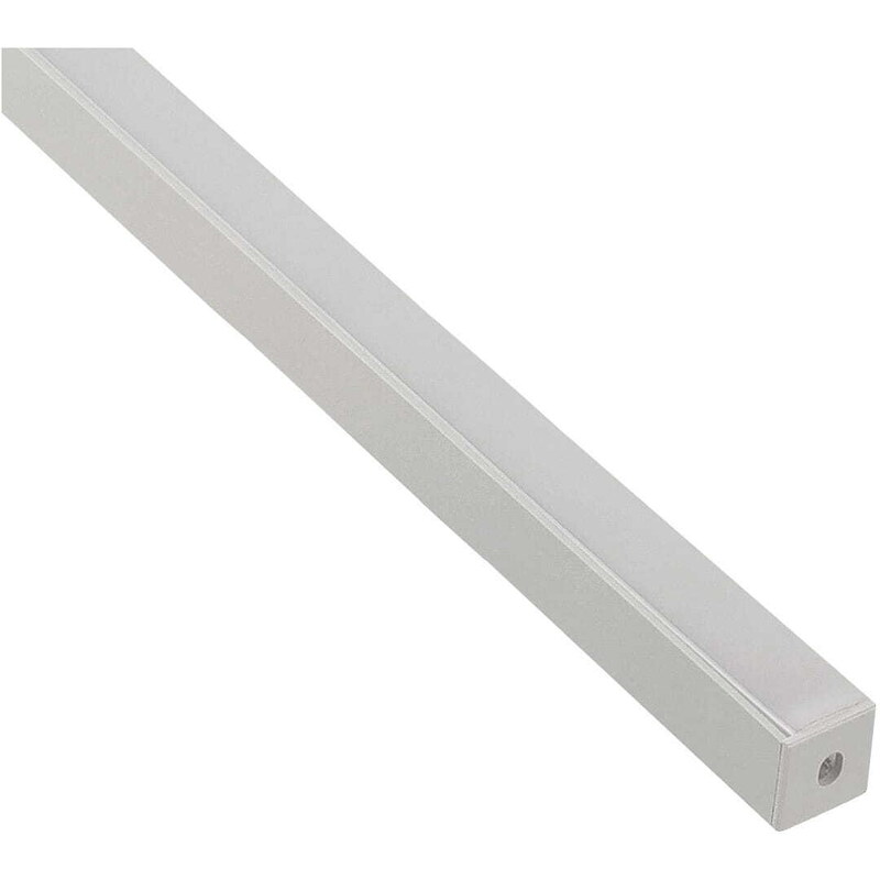 BERGE Rohový profil BRG-20 pro LED pásky, bílý, 1m + čtvercové opálové stínidlo