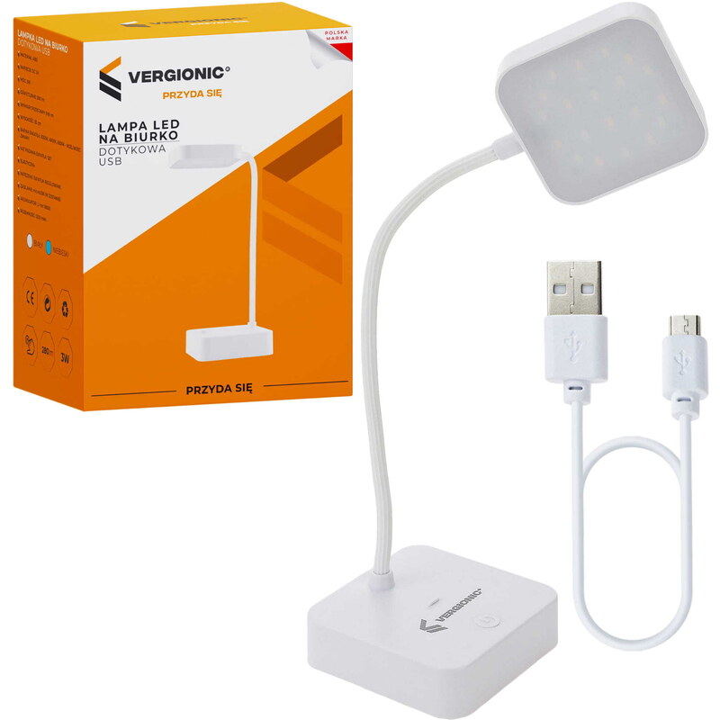 CHINEX LED USB noční lampa, bílá, 35 cm