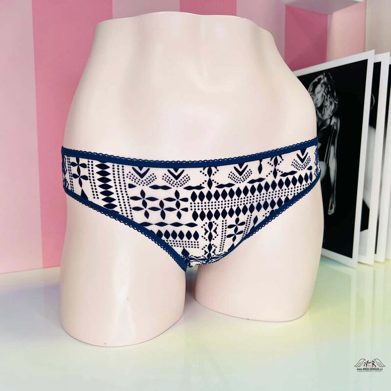 Victoria's Secret Síťované kalhotky s ornamenty