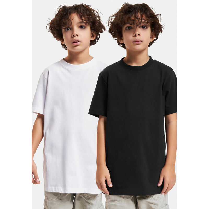 Urban Classics Kids Boys Basic Tee 2-Pack white/black