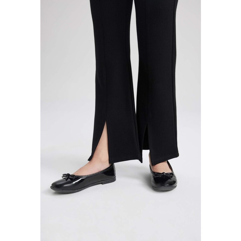 DEFACTO Girl Child Black Spanish Slit Leg Trousers