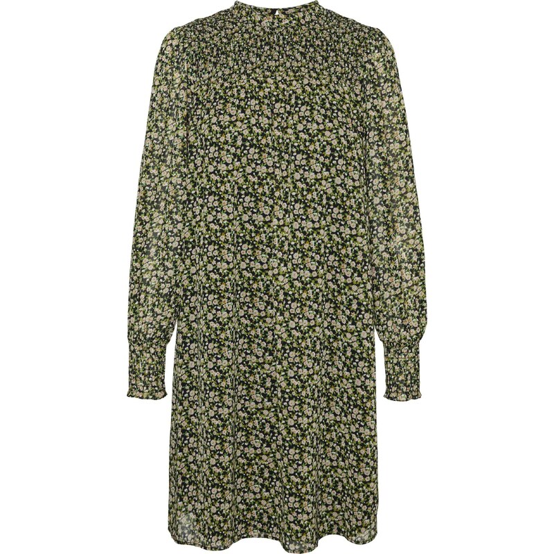 VERO MODA Šaty HOLLY VICA béžová / hnědá / zelená / černá