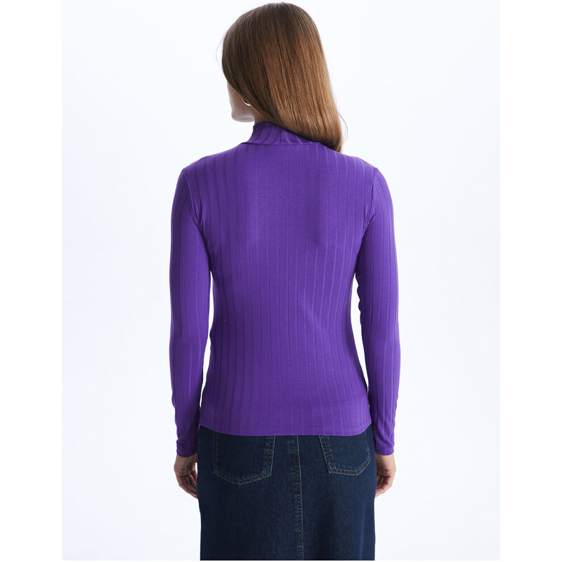 LC Waikiki Women's High Neck Straight Long Sleeve T-Shirt