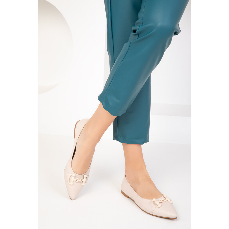 Soho Beige Women's Ballerinas 18726