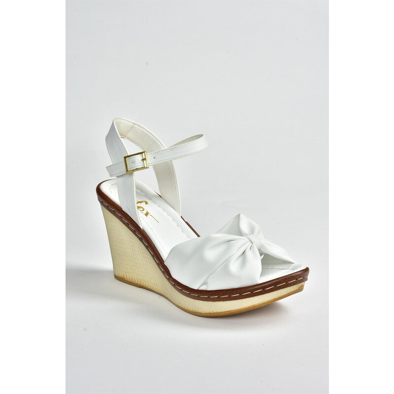 Fox Shoes White Women's Wedge Heels Shoes