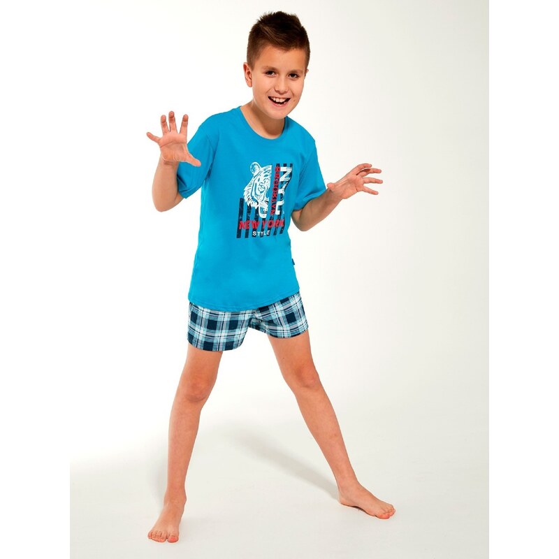 Pyjamas Cornette Young Boy 282/109 Tiger 2 134-164 turquoise