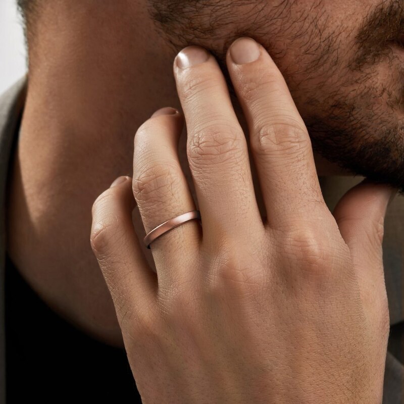 Pánský snubní prsten růžové zlato KLENOTA Y0435004P30