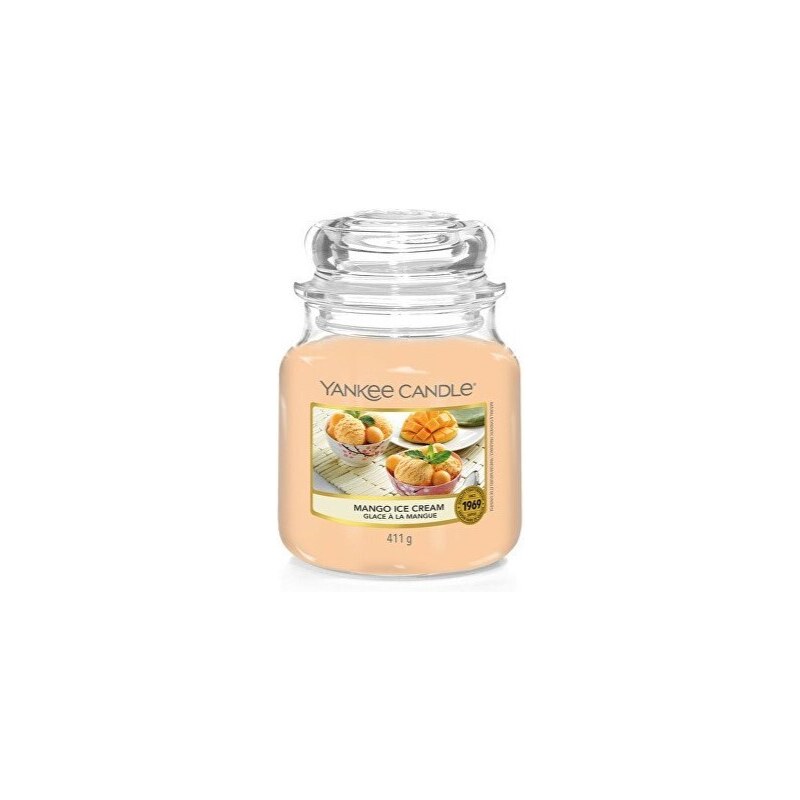 Yankee Candle vonná svíčka Classic ve skle střední Mango Ice Cream 411 g