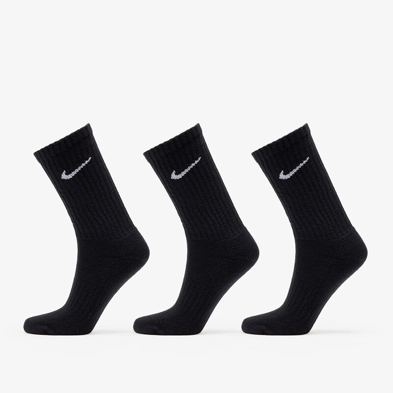 Pánské ponožky Nike 3-Pack Cushioned Crew Socks Black