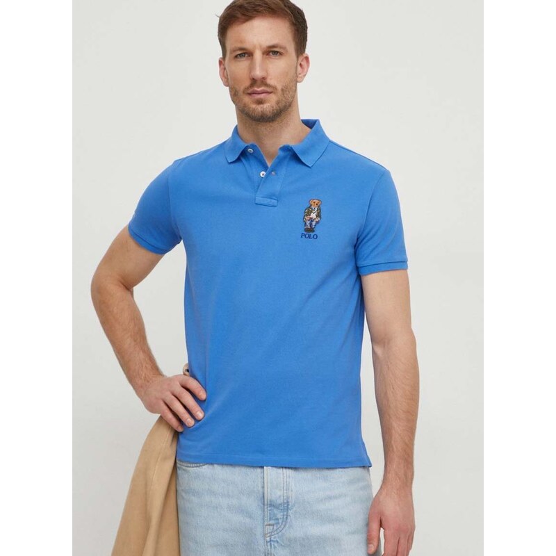 Bavlněné polo tričko Polo Ralph Lauren s aplikací