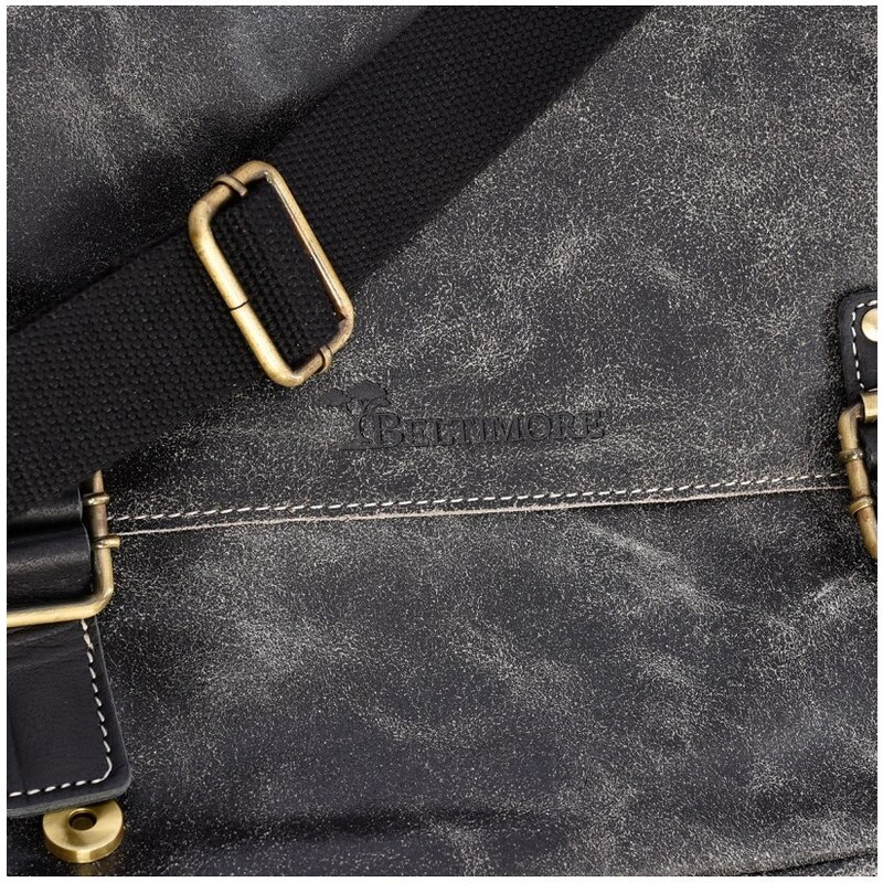 Pánská kožená taška přes rameno Beltimore M85 šedá