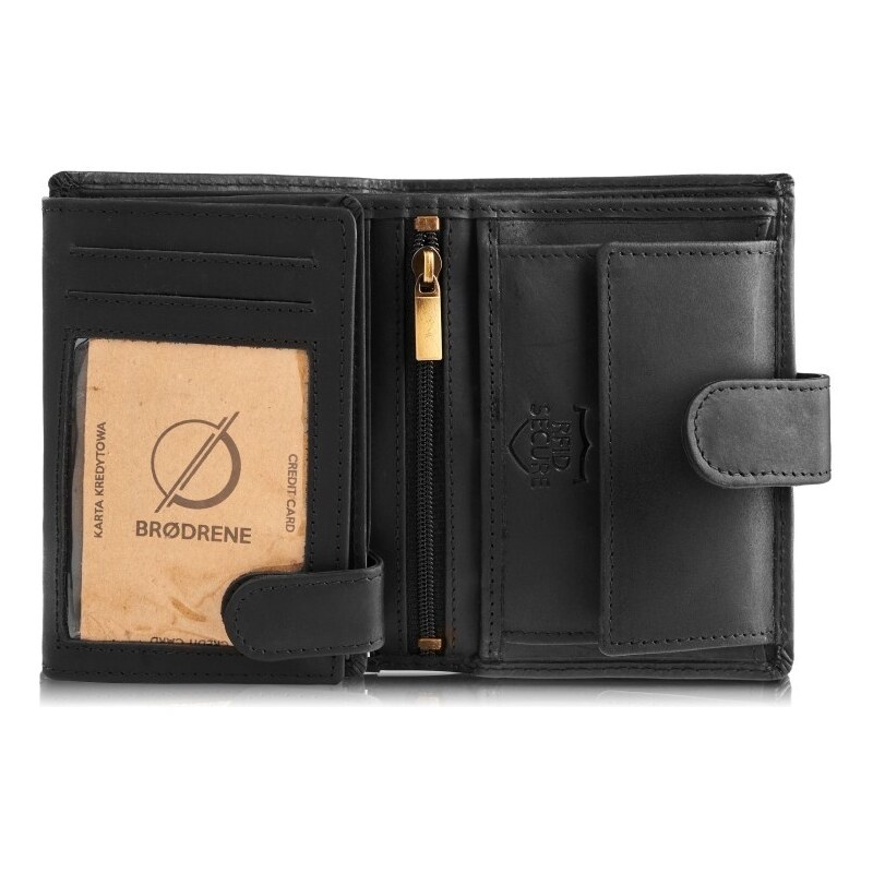 Pánská kožená peněženka Brodrene G-28 černá