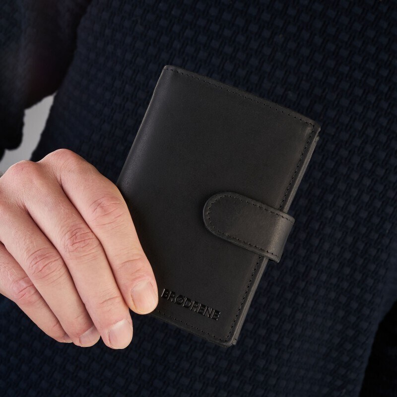 Pánská kožená peněženka Brodrene G-28 černá