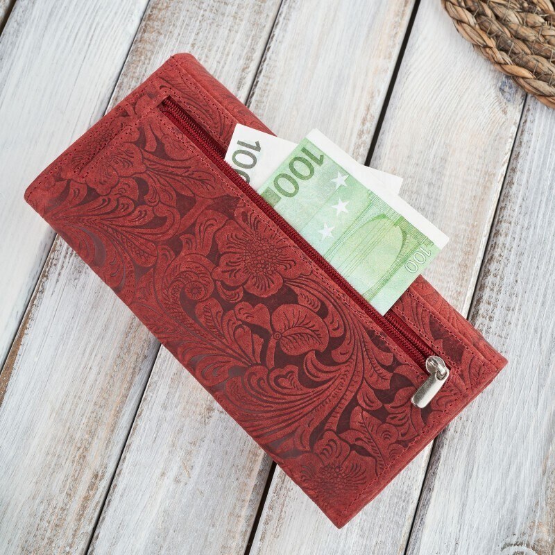 Dámská kožená peněženka Paolo Peruzzi T-25 červená