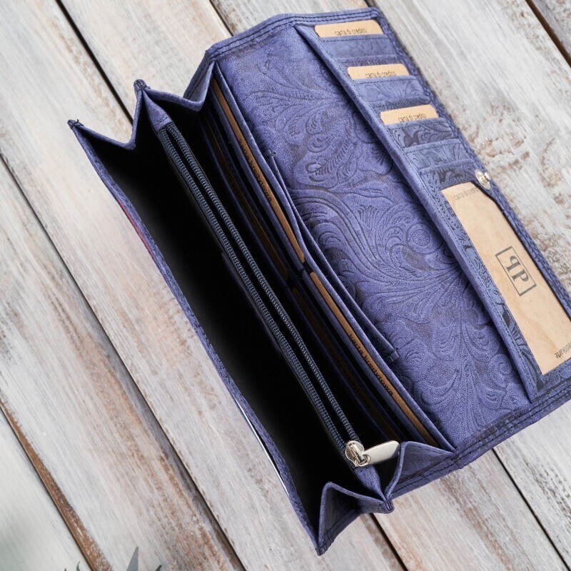 Dámská kožená peněženka Paolo Peruzzi T-25 fialová