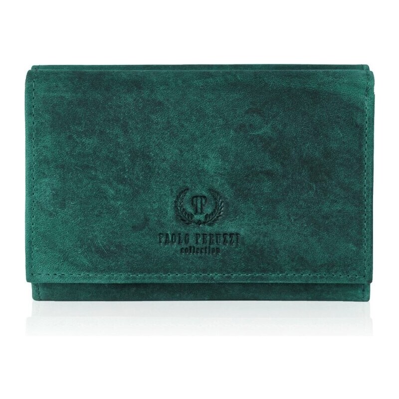 Dámská kožená peněženka Paolo Peruzzi T-33 zelená