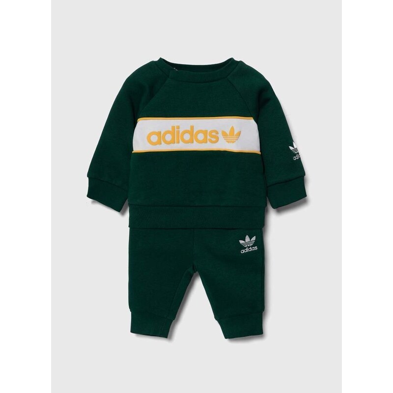 Dětská souprava adidas Originals zelená barva