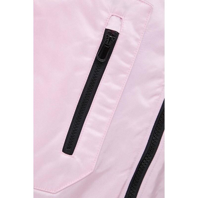 Bomber bunda Pinko růžová barva, přechodná, oversize, 103014.A1NP