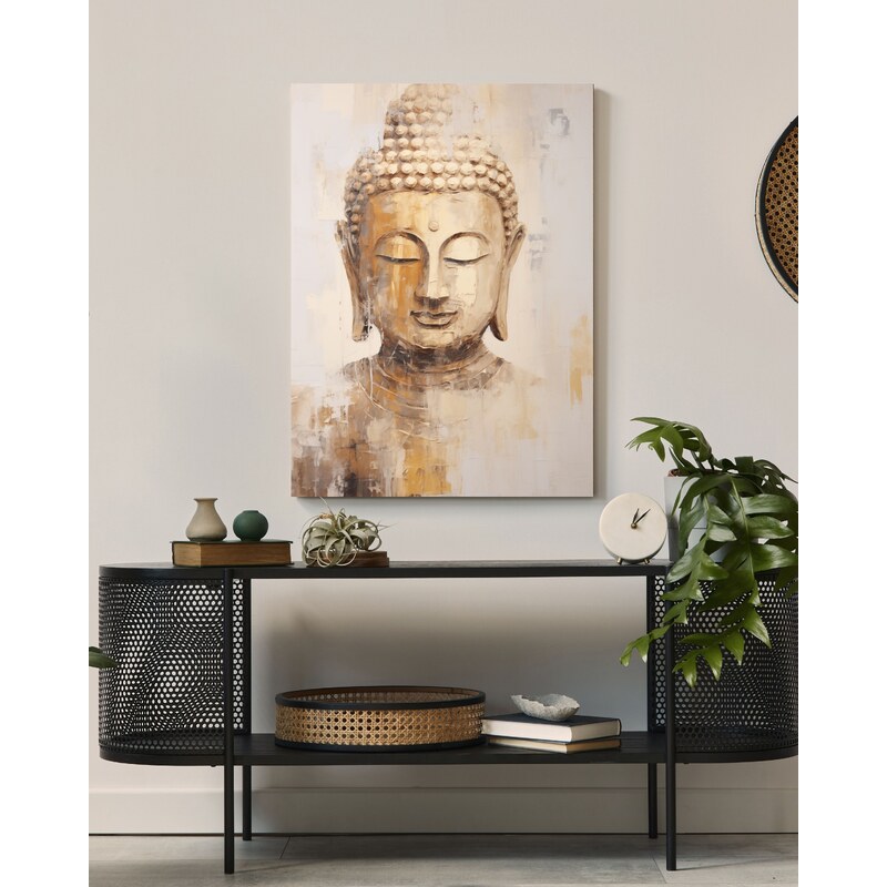 Krémový obraz Buddha