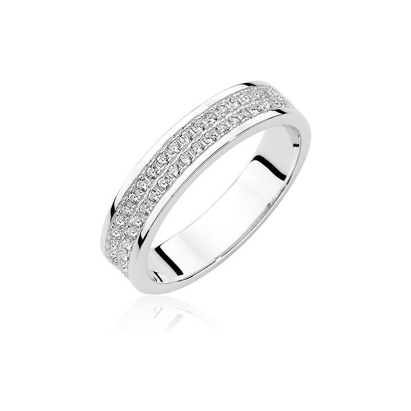 Stříbrný prsten se zirkony Z1569A - 50 | EU-10 | UK-K | USA-5,5