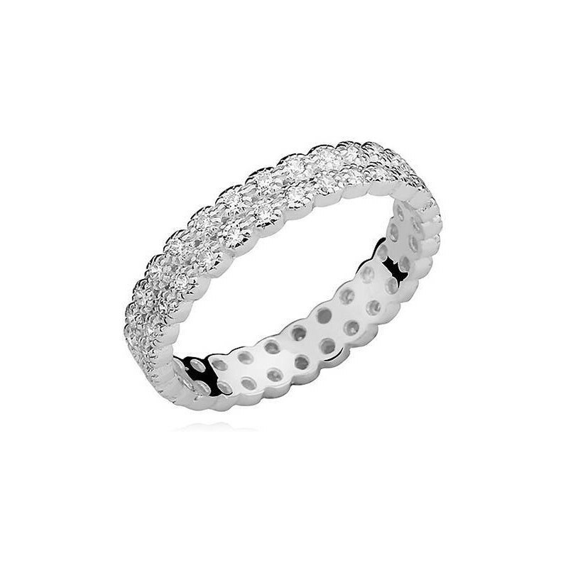 Stříbrný prsten se zirkonem Z0930A - 50 | EU-10 | UK-K | USA-5,5
