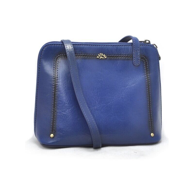 Malá, kompaktní kožená crossbody Katana K66831 13 modrá 88949406