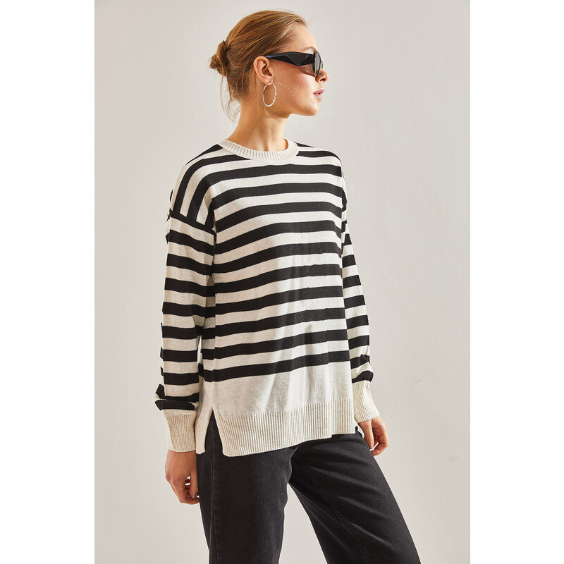 Bianco Lucci Women's Striped Sweater