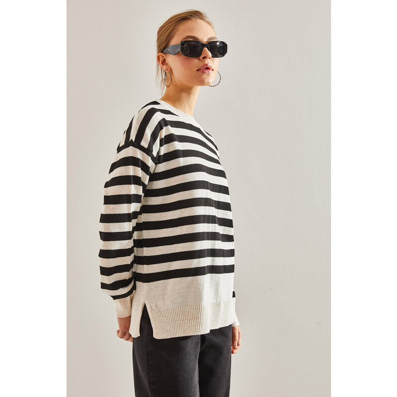 Bianco Lucci Women's Striped Sweater