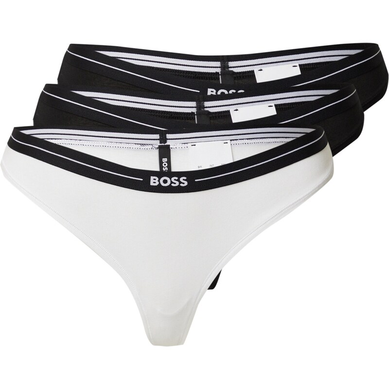 BOSS Tanga černá / bílá 101769944