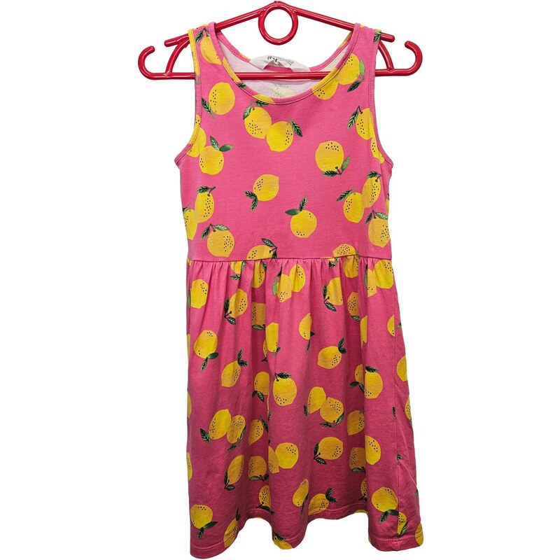 Dětské růžové šaty s citrony H&M