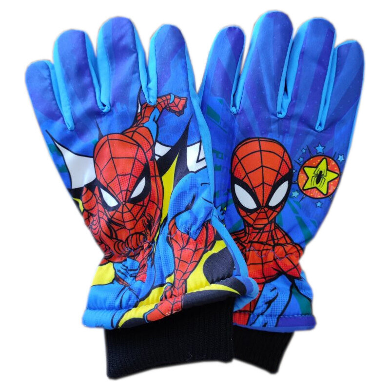 Setino Chlapecké rukavice Spiderman SP-A-GLOVES-212 - světle modrá