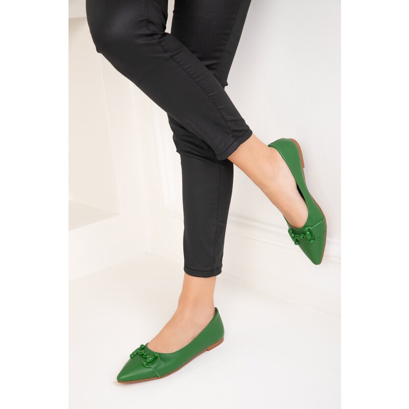 Soho Green Women's Flats 18726