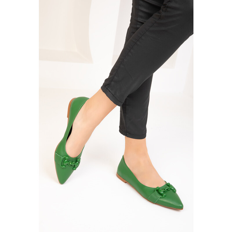 Soho Green Women's Flats 18726