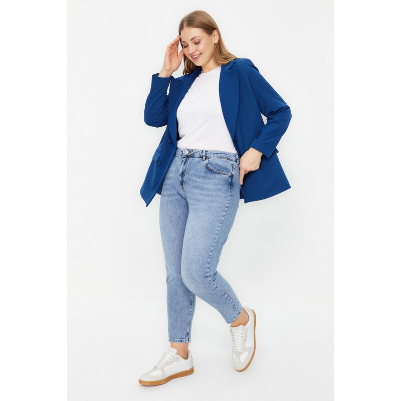 Trendyol Curve Light Blue High Waist Mom Jeans