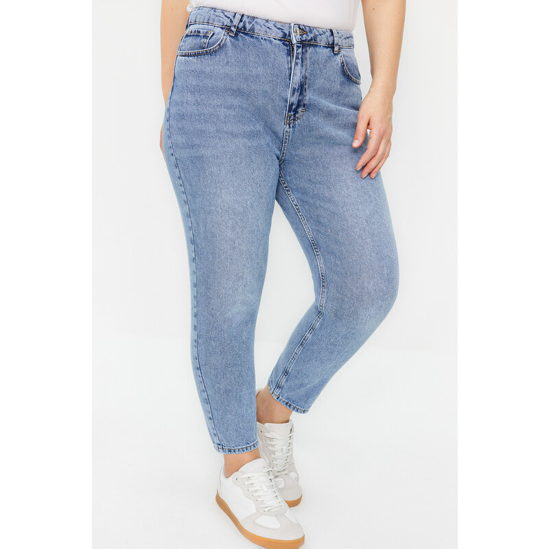 Trendyol Curve Light Blue High Waist Mom Jeans