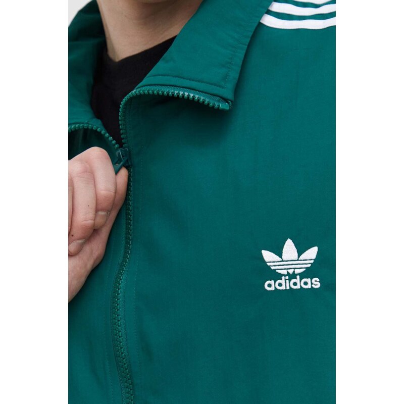 Halenka adidas Originals pánská, zelená barva, přechodná, IT2494