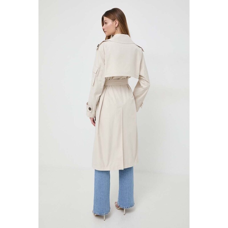 Trench kabát Pinko dámský, béžová barva, přechodný, 103087.A1MC