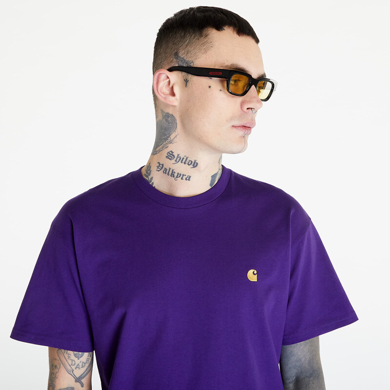 Carhartt WIP S/S Chase T-Shirt UNISEX Tyrian/ Gold