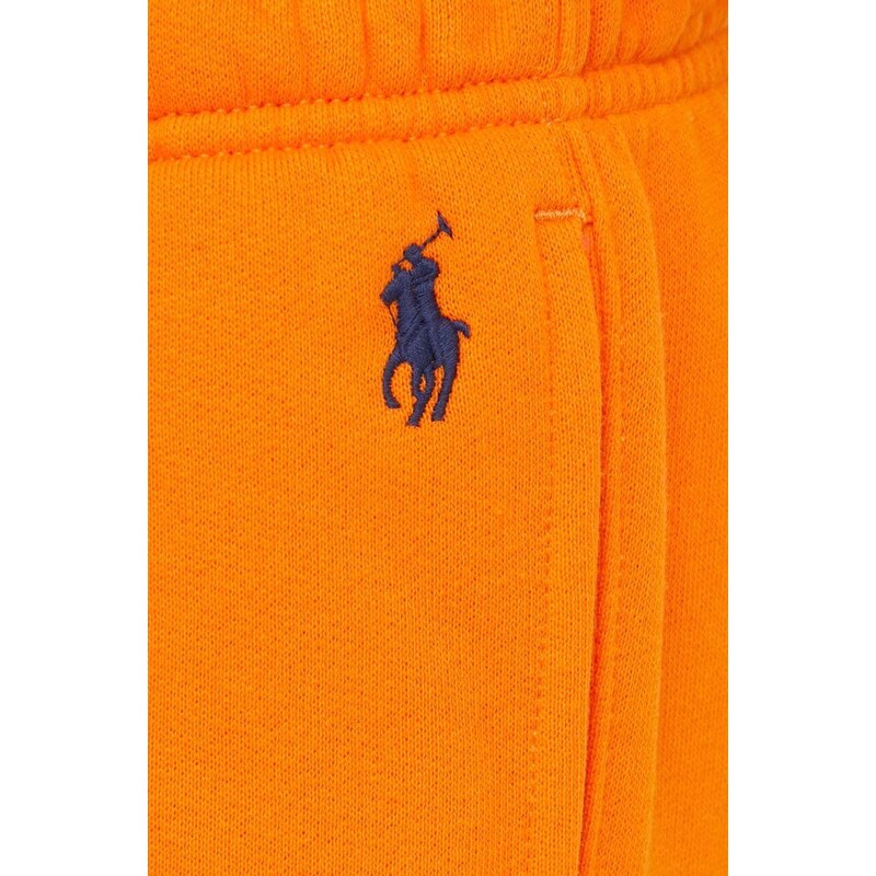 Tepláky Polo Ralph Lauren oranžová barva, hladké