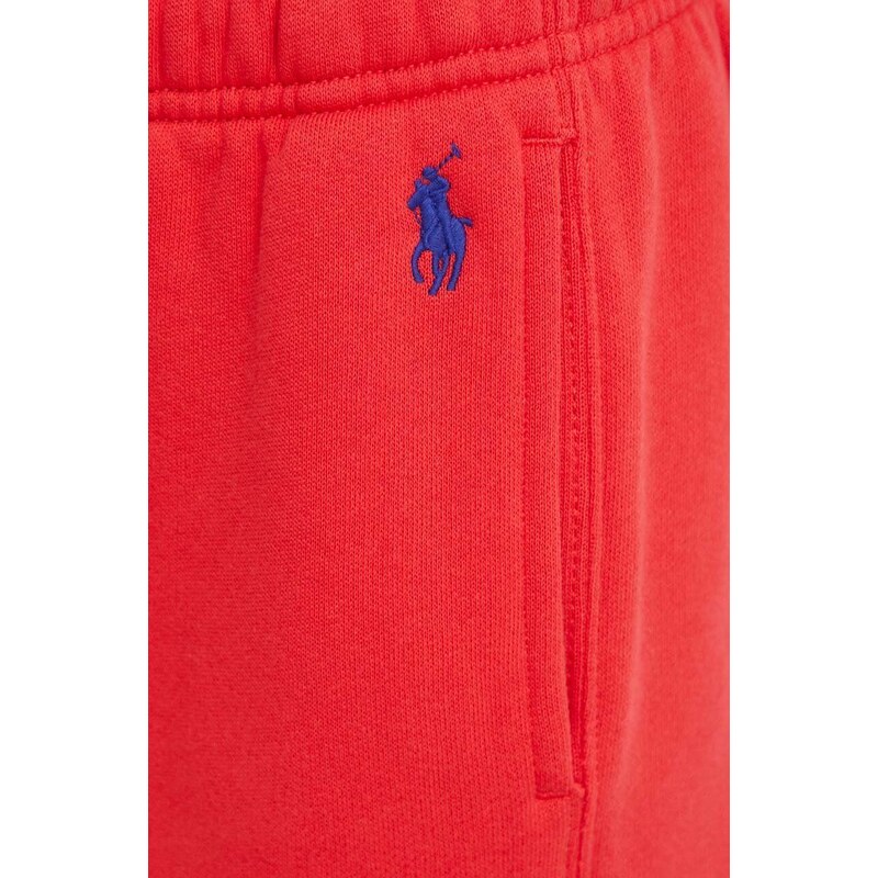 Tepláky Polo Ralph Lauren červená barva, hladké