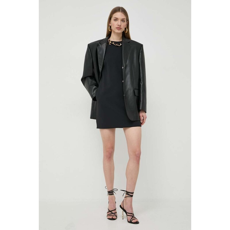 Šaty Elisabetta Franchi černá barva, mini, AB57341E2