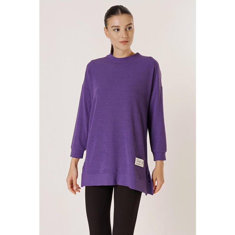 By Saygı Knitted Tunic Blouse with Side Slits