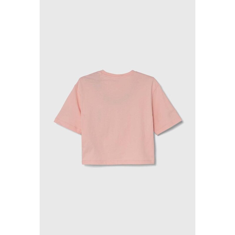 Bavlněné tričko Guess růžová barva