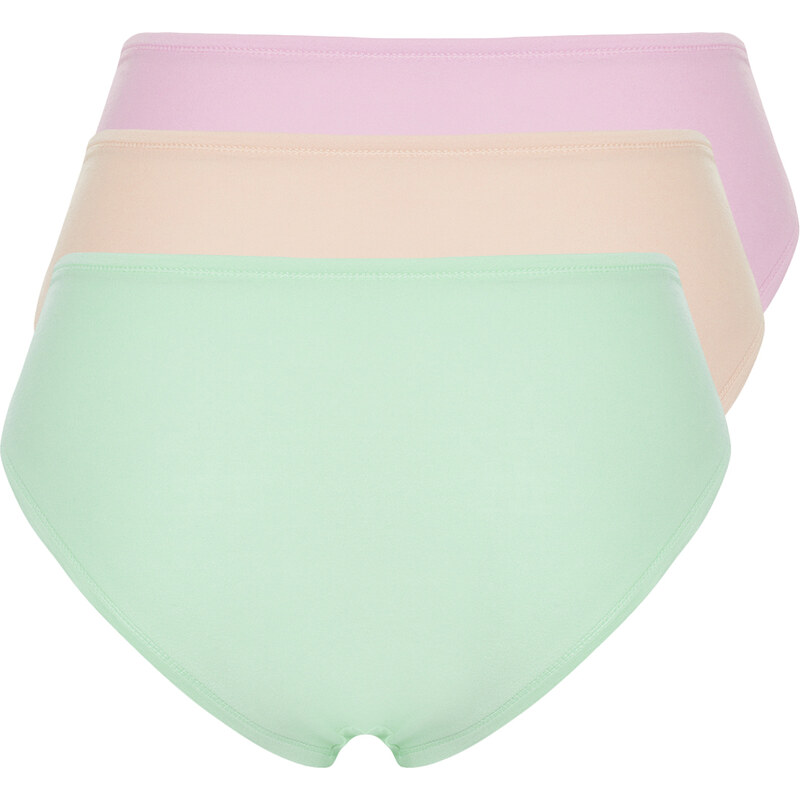 Trendyol Curve Lilac-Mint-Powder Packaged Panties