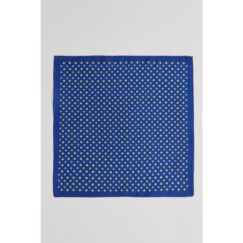 ALTINYILDIZ CLASSICS Men's Navy Blue-Yellow Patterned Handkerchief