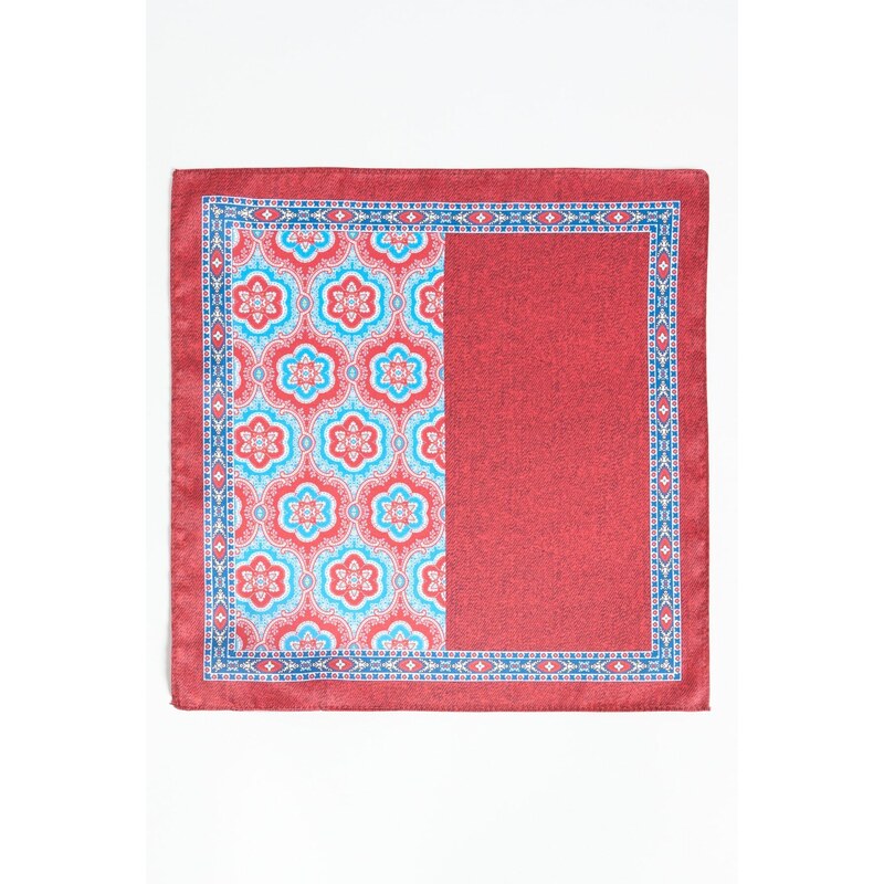 ALTINYILDIZ CLASSICS Men's Claret Red Patterned Handkerchief