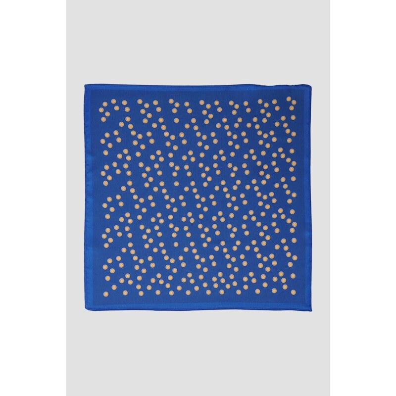 ALTINYILDIZ CLASSICS Men's Navy-Yellow Patterned Navy Blue Yellow Classic Handkerchief